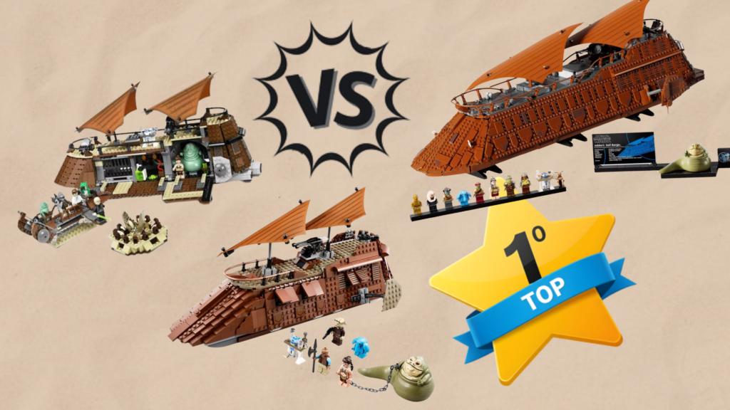Jabba’s Sail Barge LEGO : comparatif 6210, 75020, 75397
