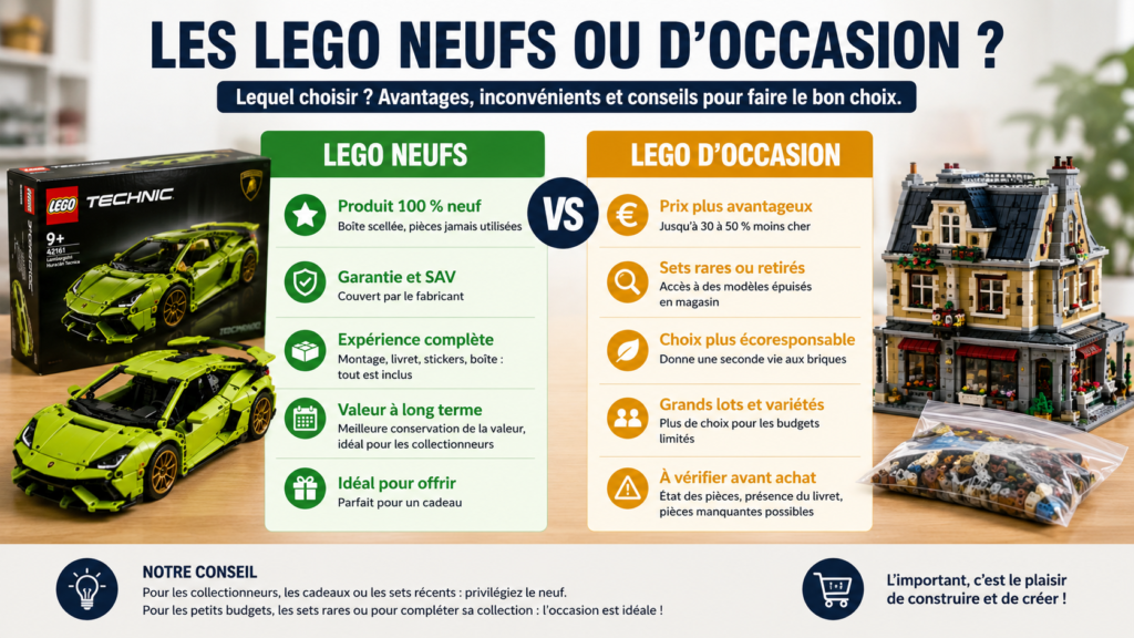 LEGO neuf ou LEGO d’occasion : lequel choisir selon votre budget et votre collection ?